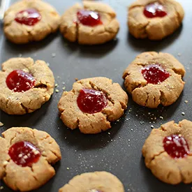 PB&J Graham Cracker Thumbprints