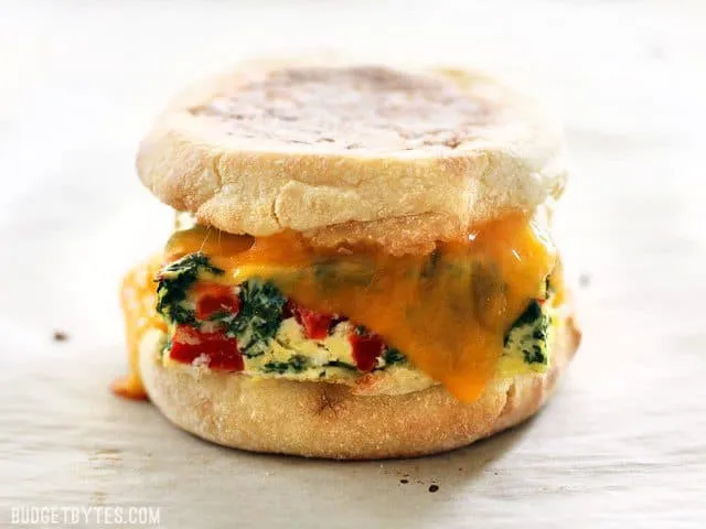Veggie Packed Freezer Breakfast Sandwiches