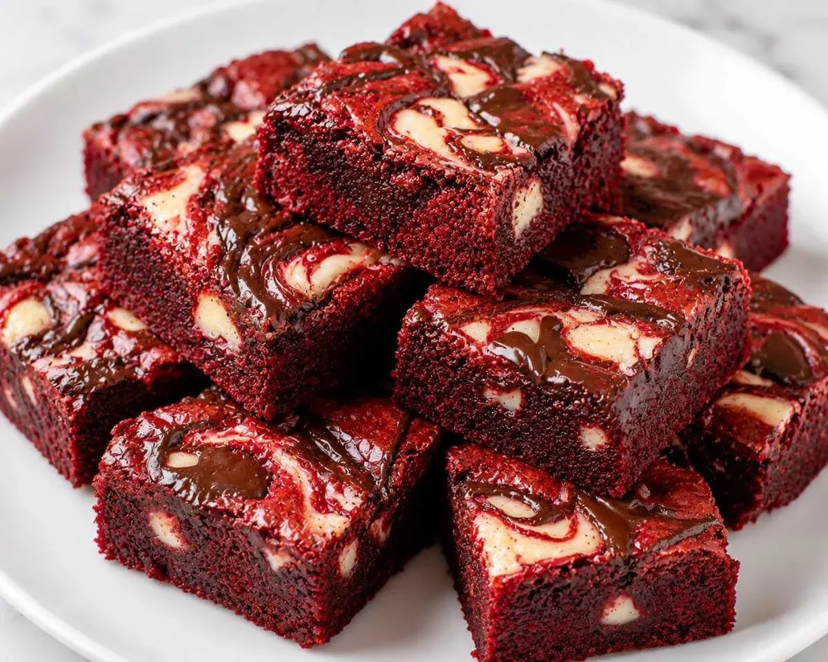 Red Velvet Fudge Brownies