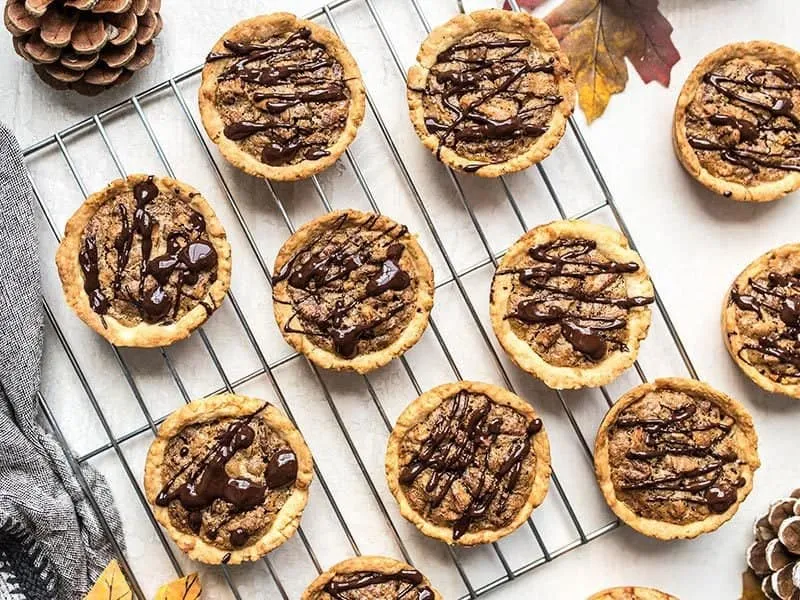Mini Dark Chocolate Pecan Pies
