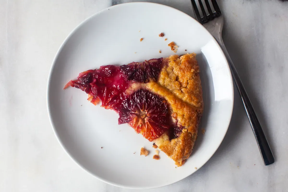 flaky blood orange tart