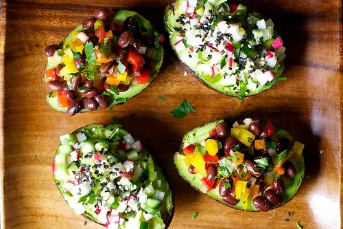 avocado cup salads, two ways