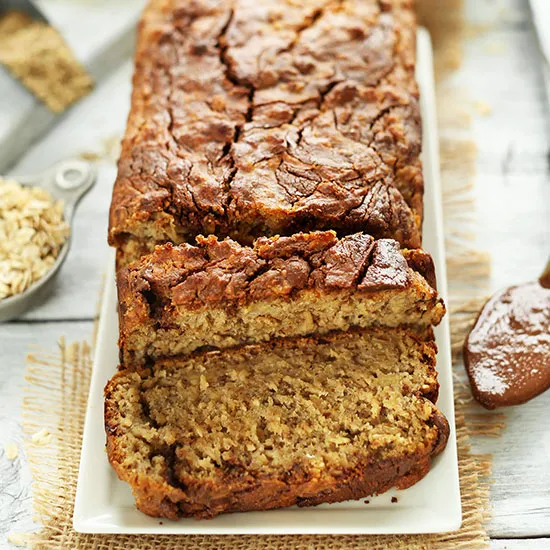 1 Bowl Nutella Banana Bread (Vegan + GF)