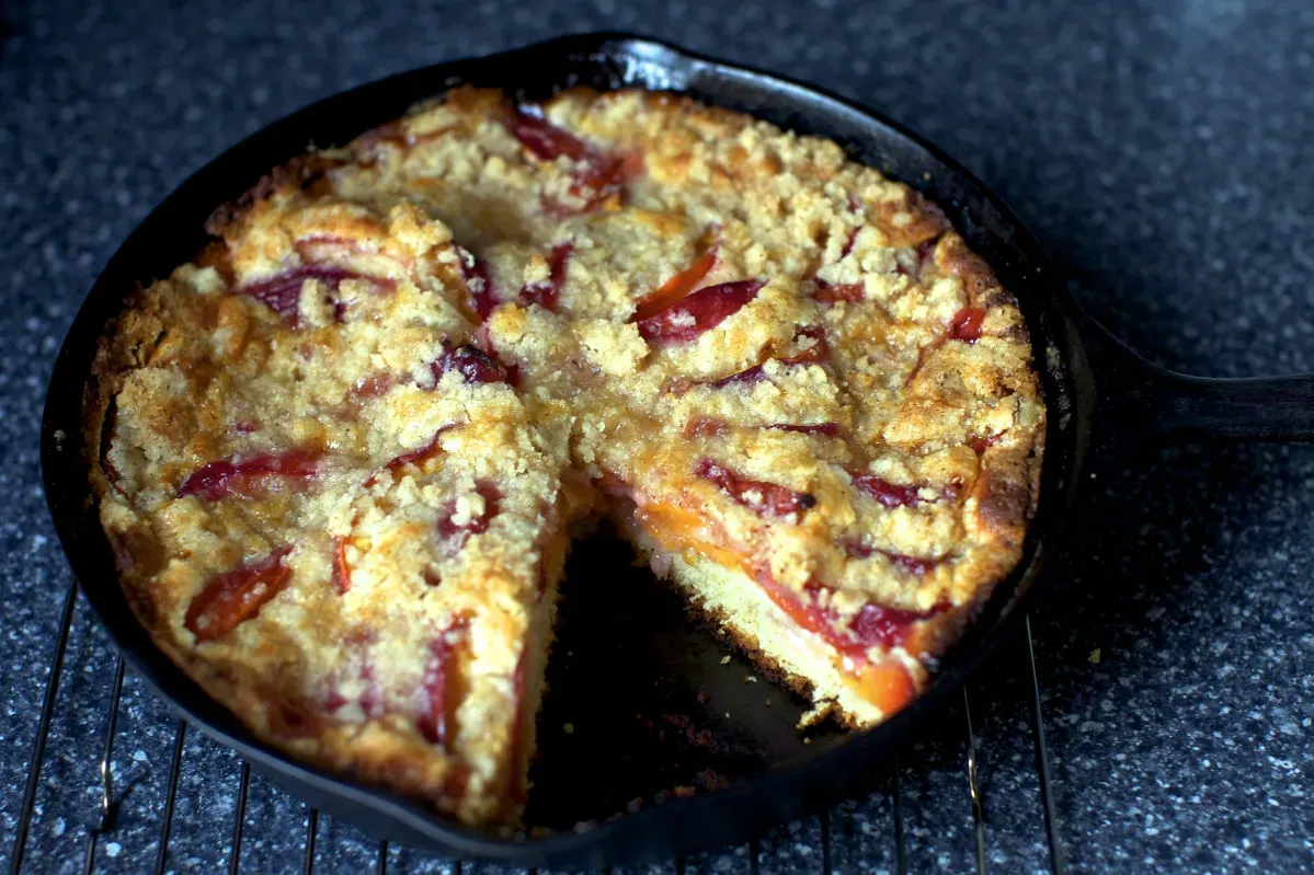 nectarine brown butter buckle