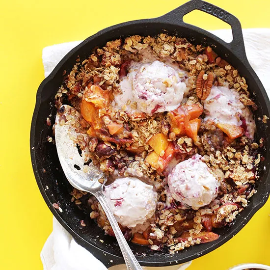Easy Peach Crisp (Vegan + GF)