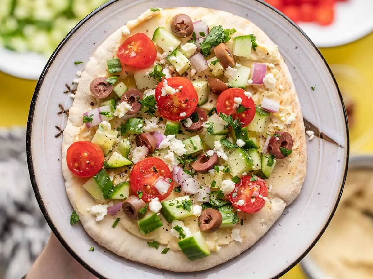 Loaded Hummus Pitas