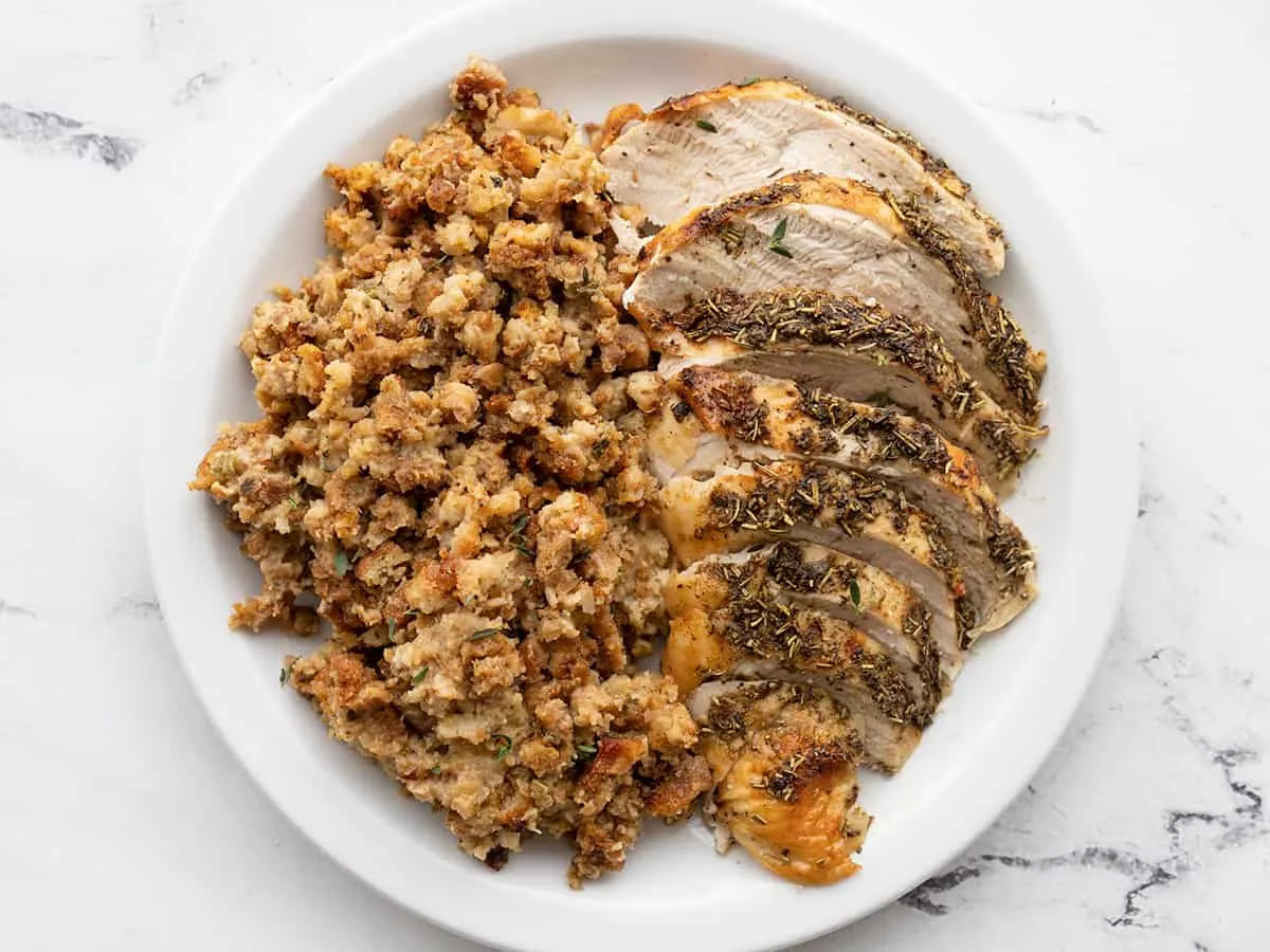 Roasted Turkey Breast with Stuffing