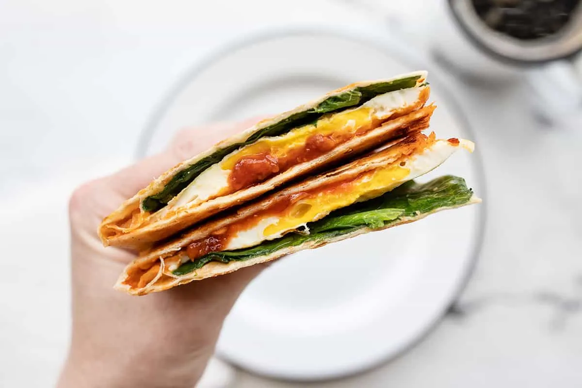 Chili Garlic Breakfast Quesadilla