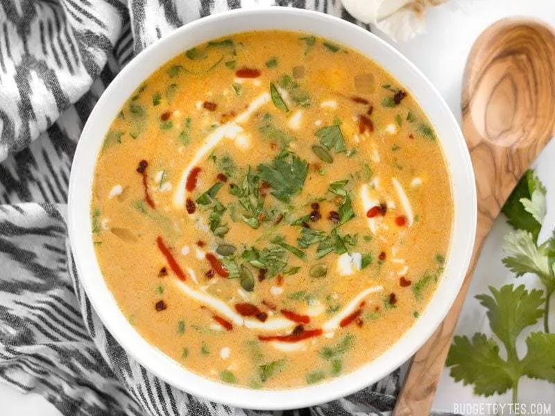 Spicy Coconut and Pumpkin Soup