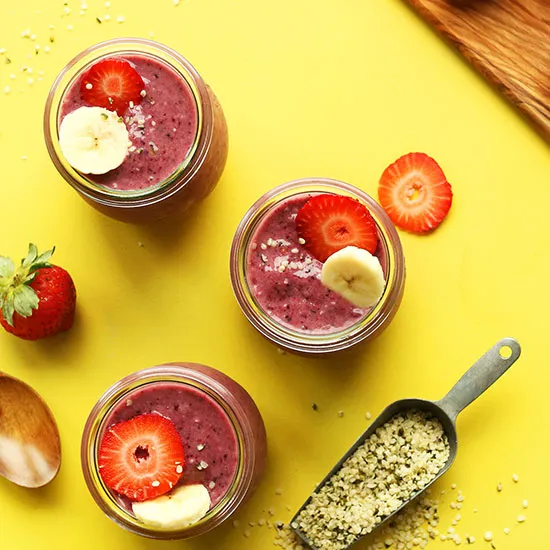 Banana & Berry Hemp Seed Pudding