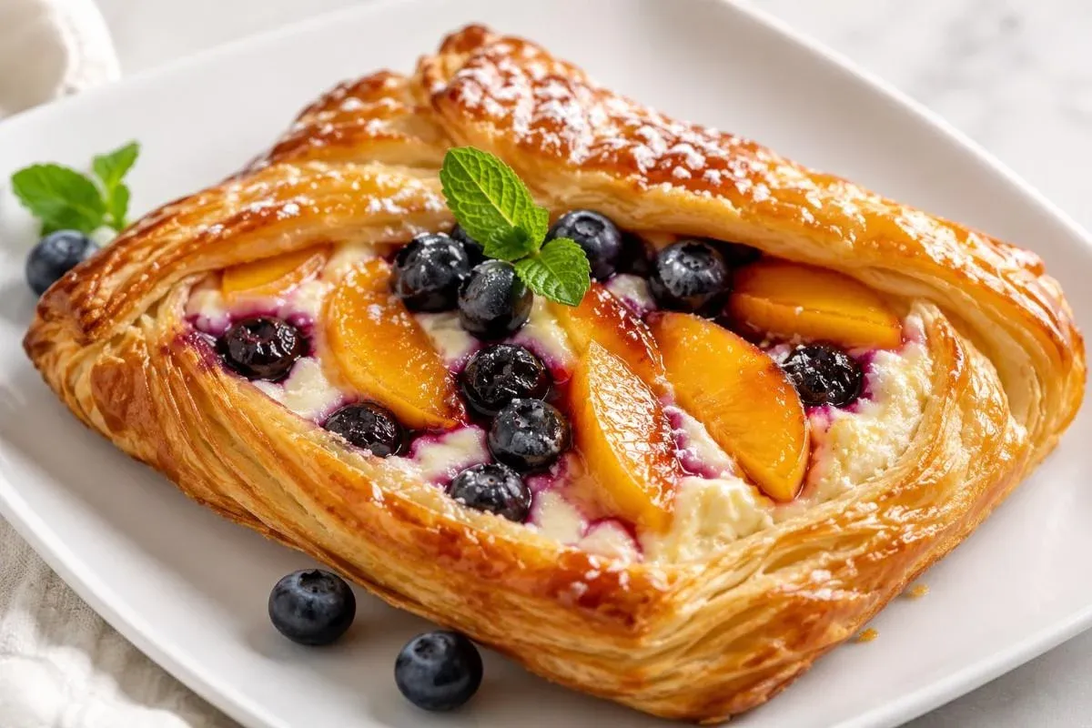 Easy and Delicious Peach Blueberry Cream Cheese Pastry
