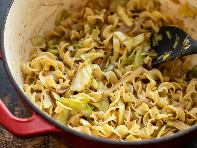 Fried Cabbage and Noodles