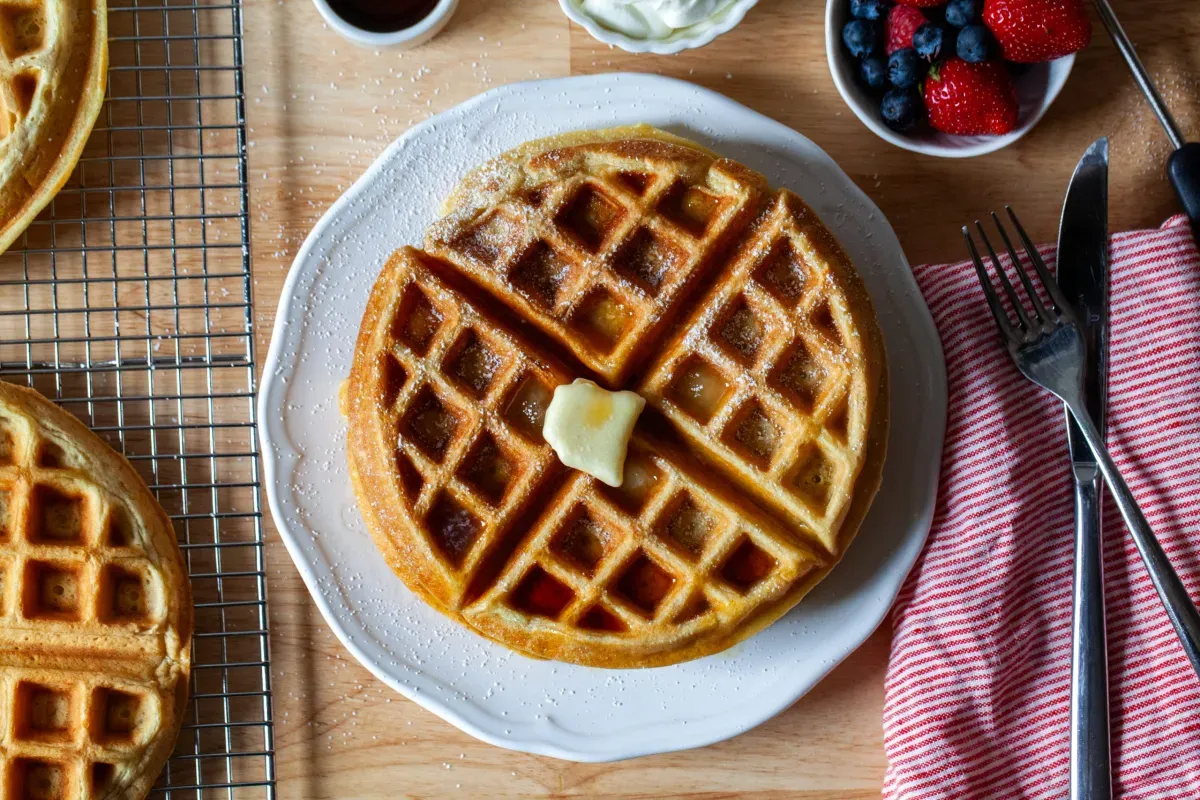 rich buttermilk waffles