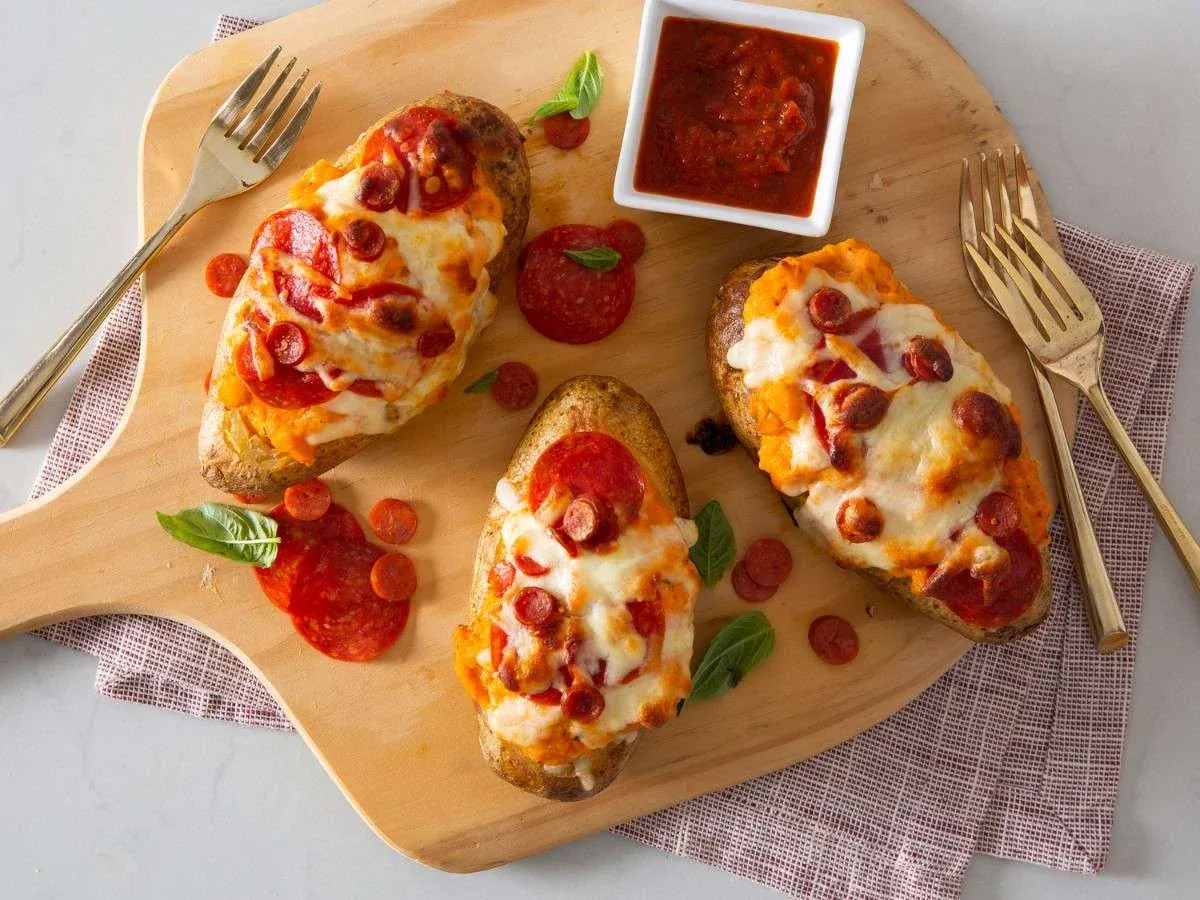 Cheesy Pizza Stuffed Potatoes Easy and Delicious