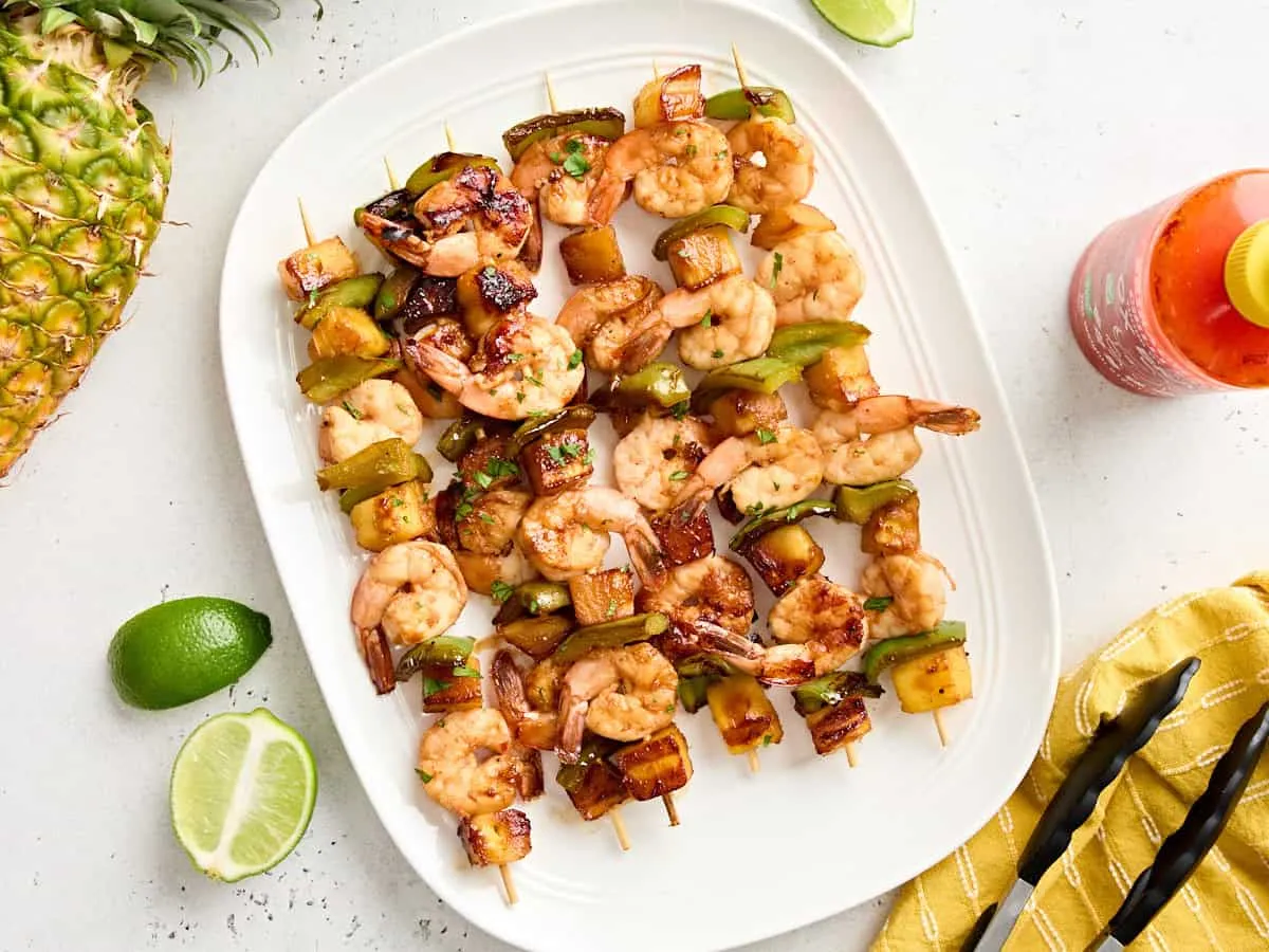 Grilled Pineapple Shrimp Skewers