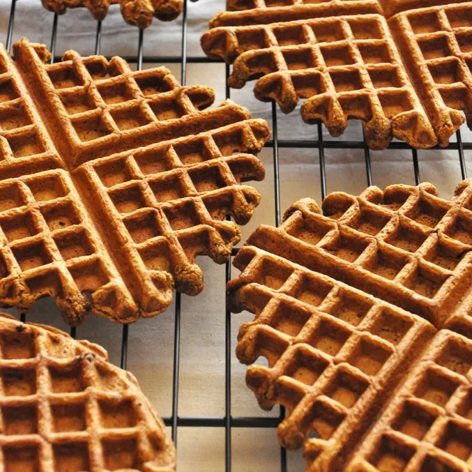 Vegan Gingerbread Waffles