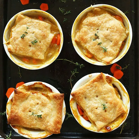 Thyme & White Bean Pot Pies