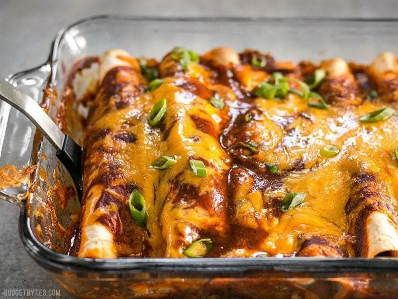 Chorizo and Sweet Potato Enchiladas