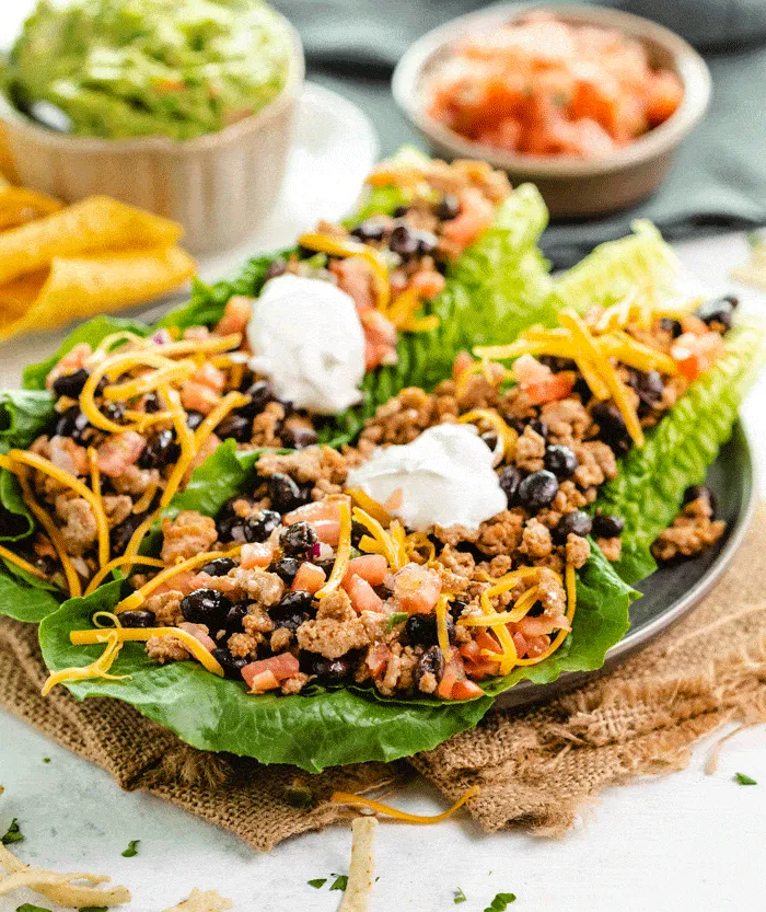 Turkey Taco Lettuce Wraps