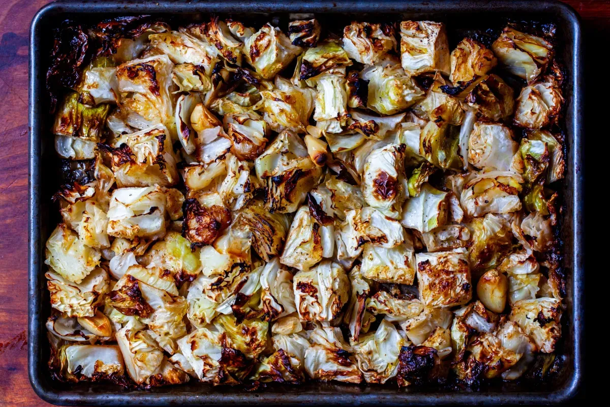 charred salt and vinegar cabbage