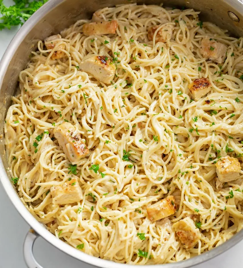 Angel Hair Pasta (with Chicken!)