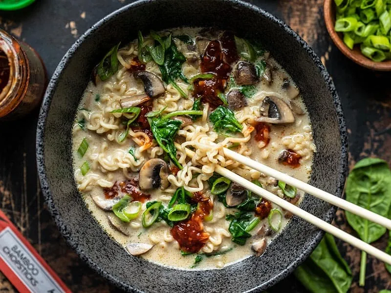 Vegan Creamy Mushroom Ramen