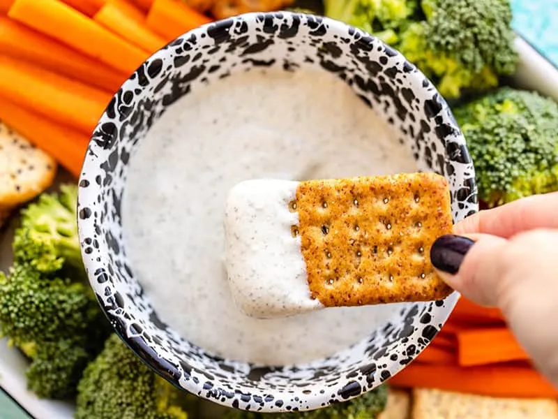 Garlic Herb Whipped Cottage Cheese Dip