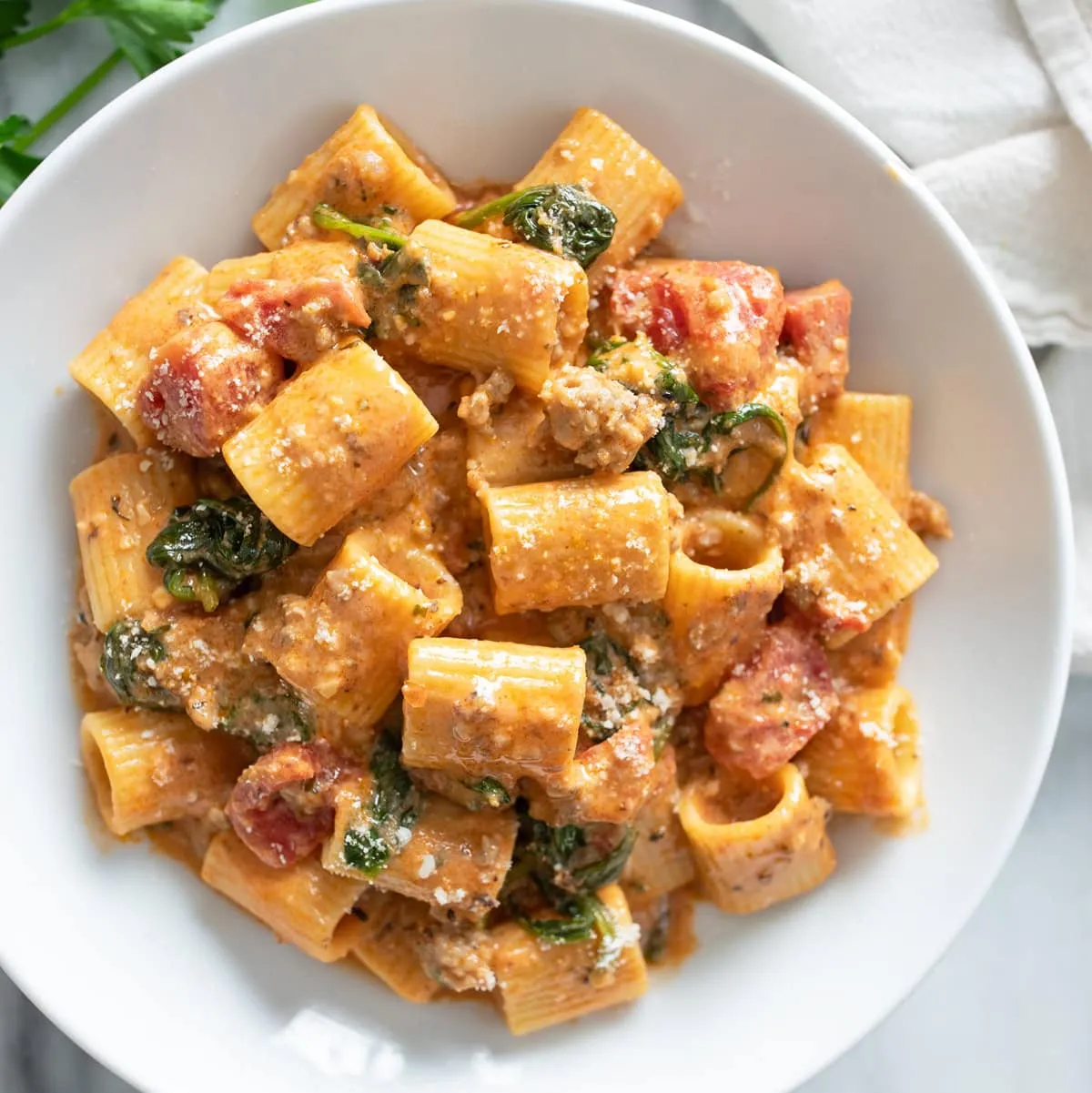 Tomato Spinach Pasta