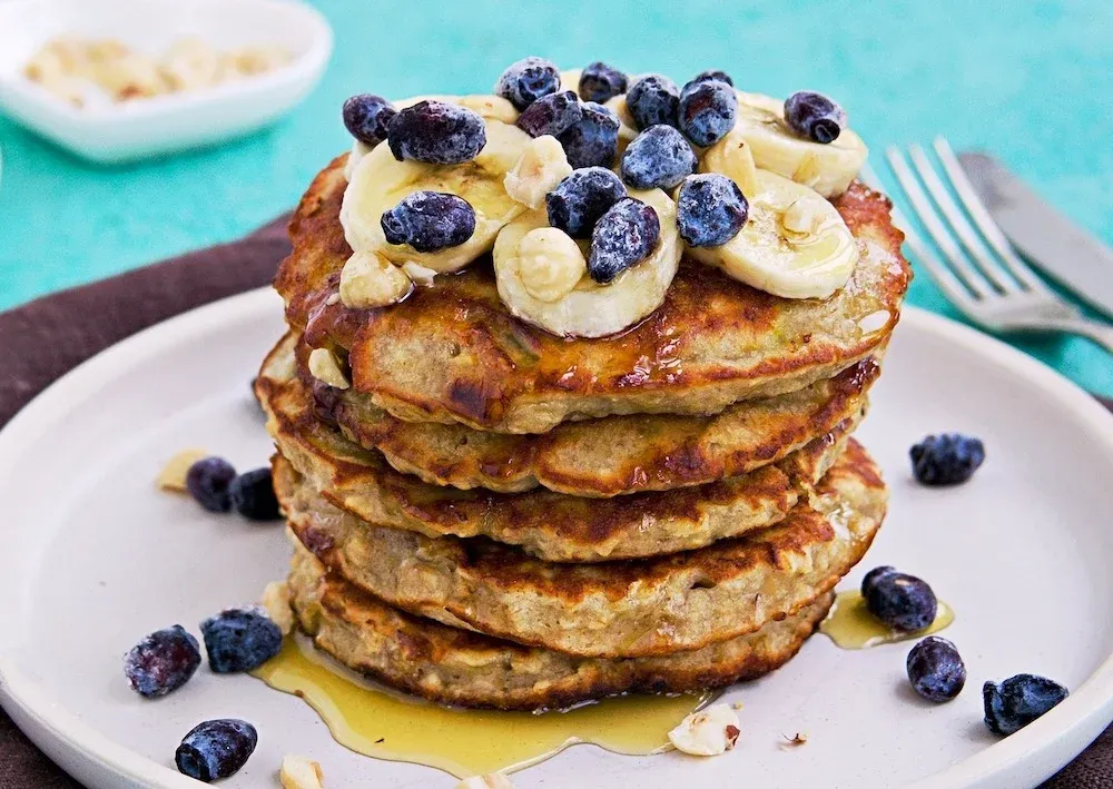 Healthy Banana Oatmeal Pancakes