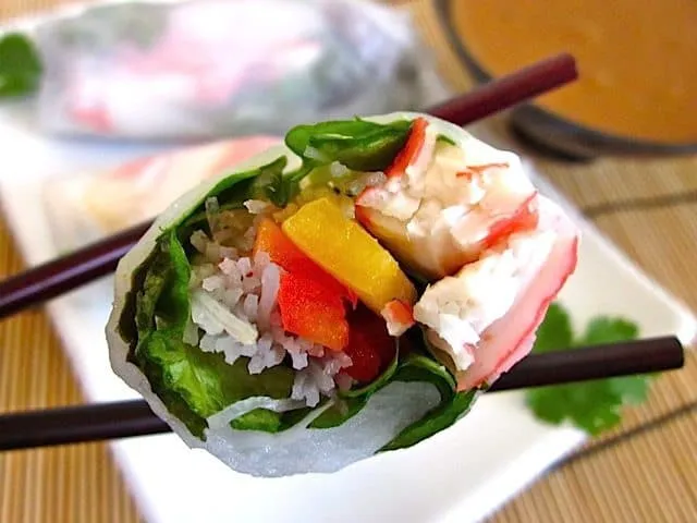 Spring Rolls & Quick Peanut Sauce