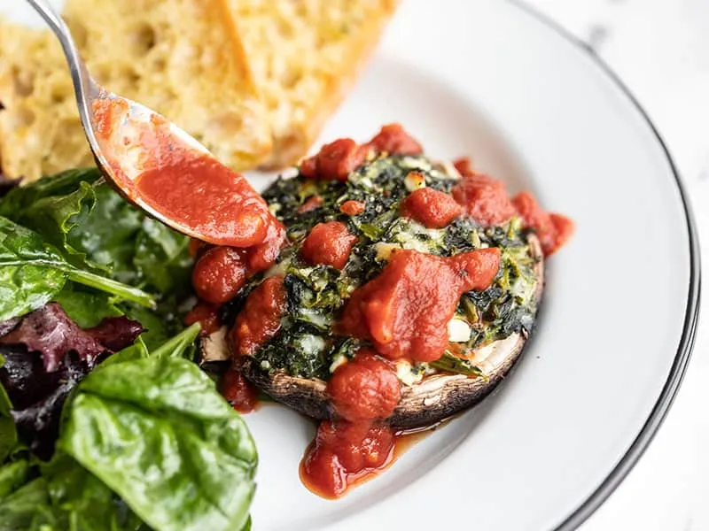 Spinach Stuffed Portobello Mushrooms