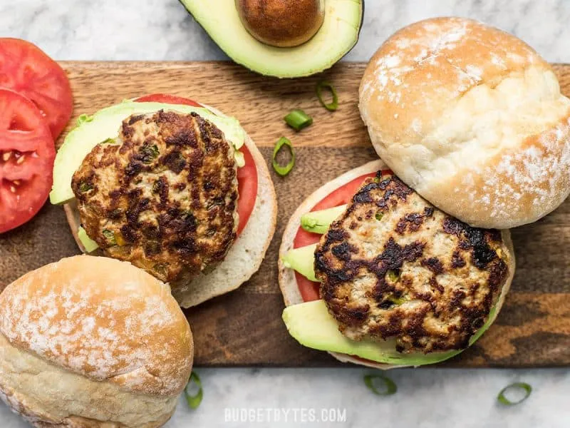 Green Chile Turkey Burgers