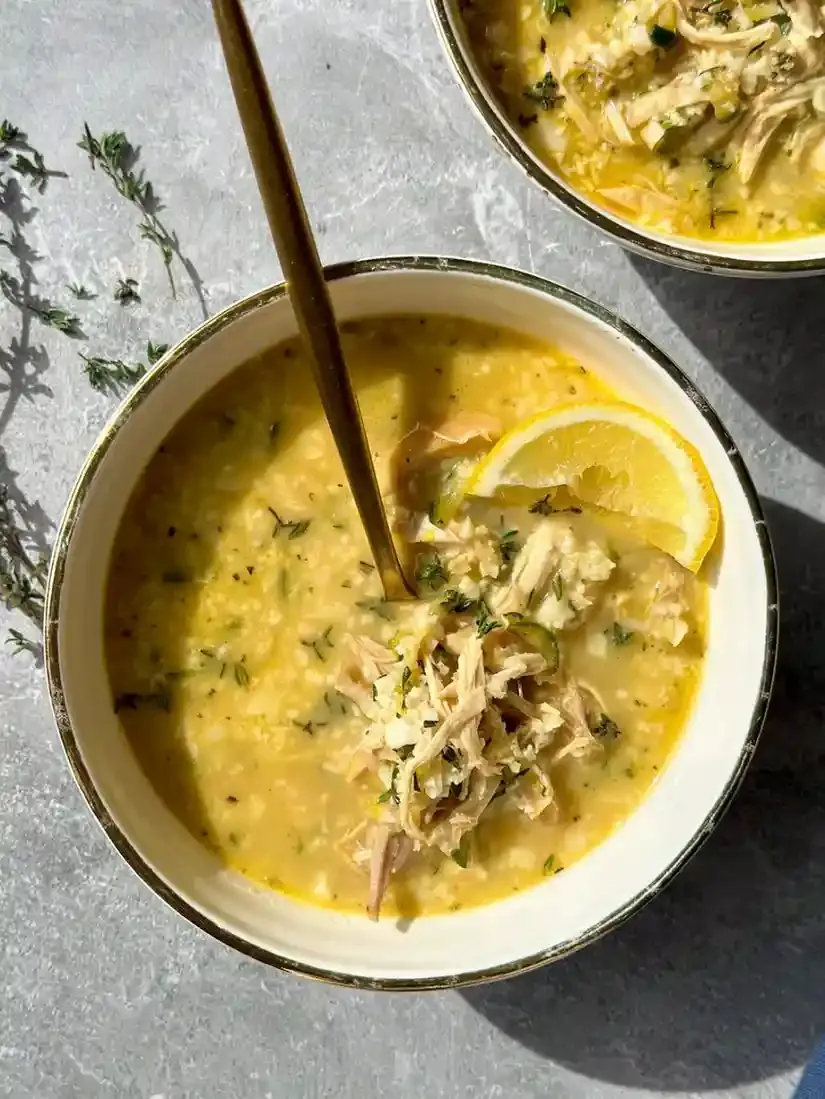 Mediterranean Lemon Chicken Soup