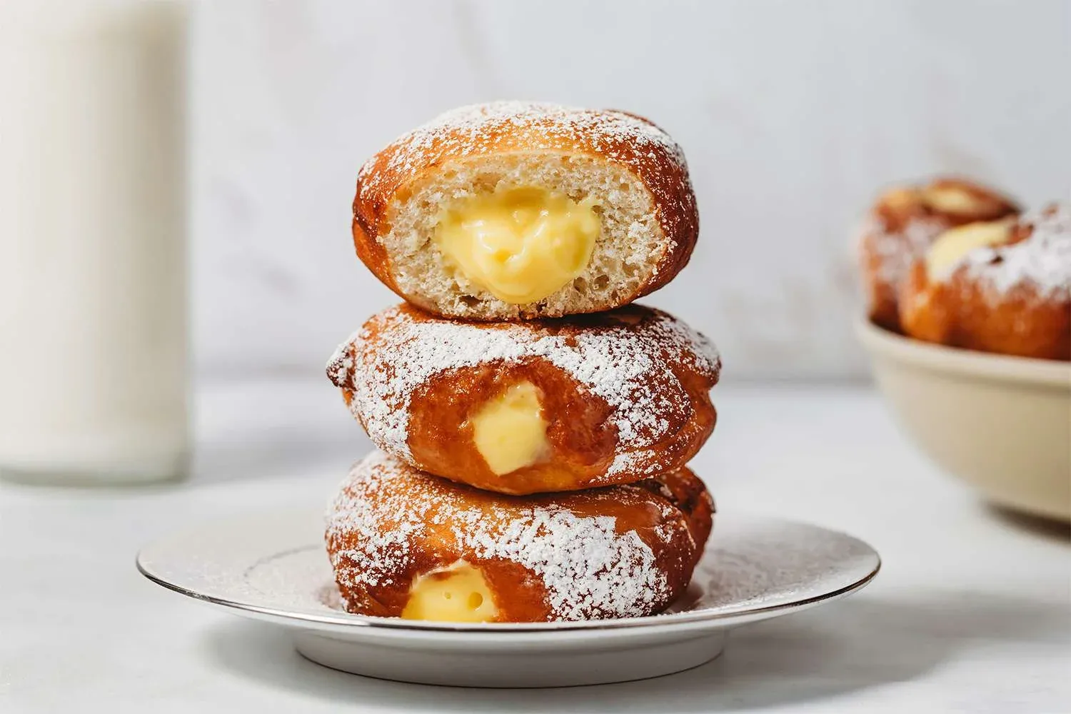 Soft Cream Filled Sugar Donuts – Easy and Delicious