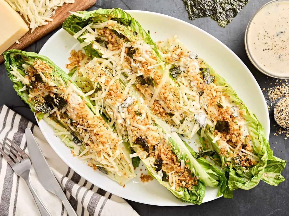 Grilled Romaine Caesar Salad