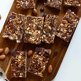 Chocolate Chip Almond Butter Granola Bars