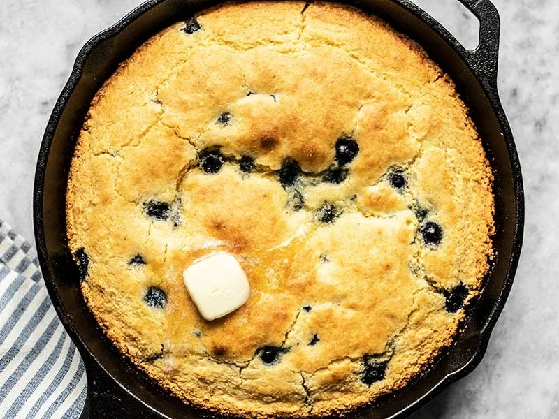 Lemon Blueberry Cornbread Skillet
