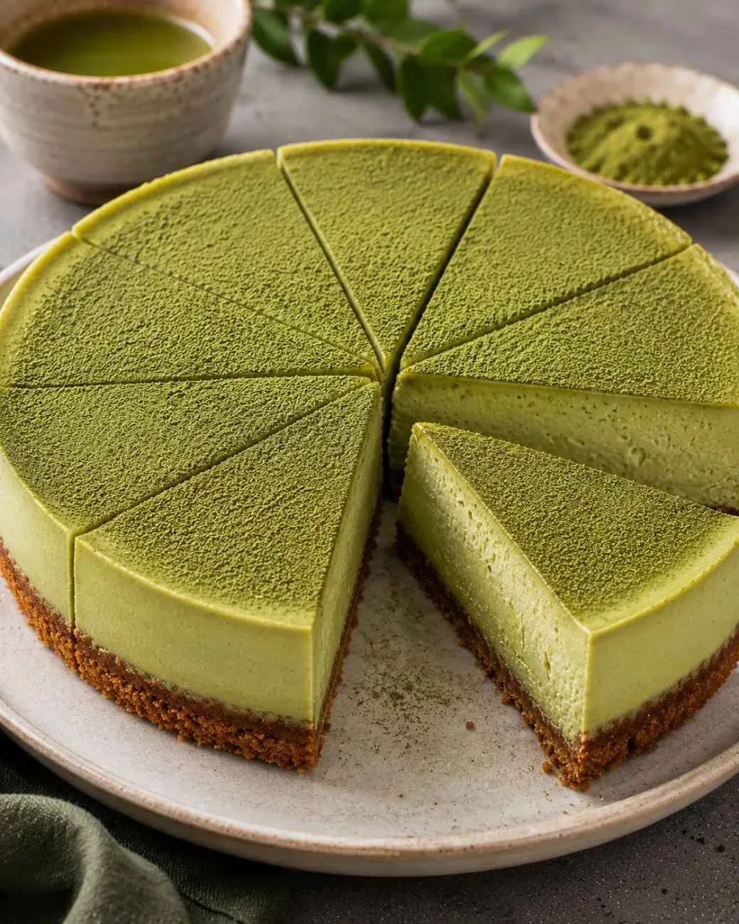 Creamy Matcha Cheesecake