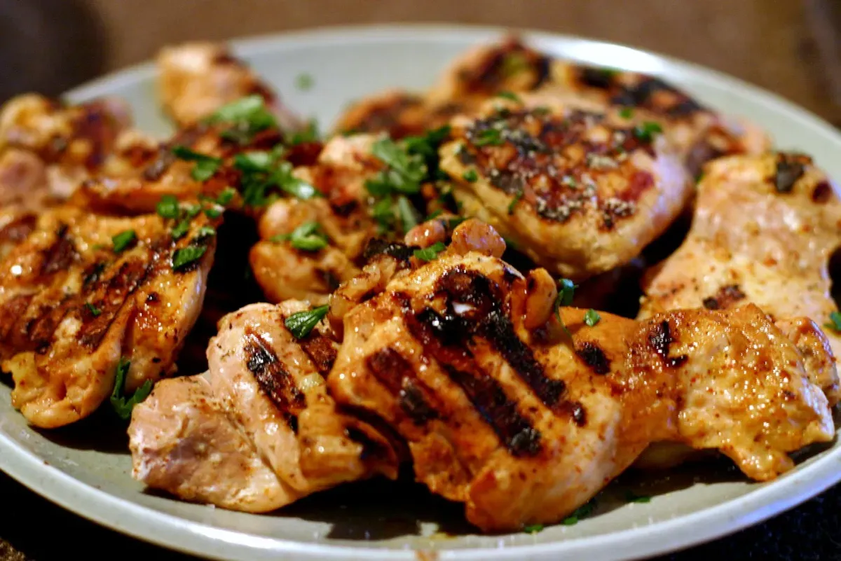 tequila lime chicken + green onion slaw