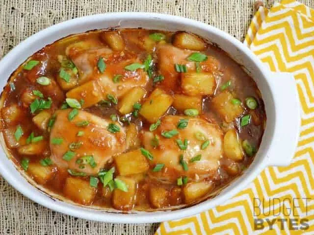 Baked Pineapple Teriyaki Chicken Thighs