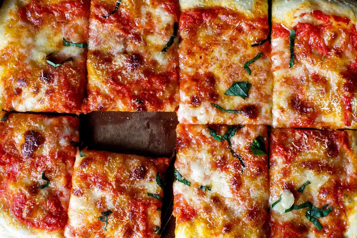lazy pizza dough + favorite margherita pizza