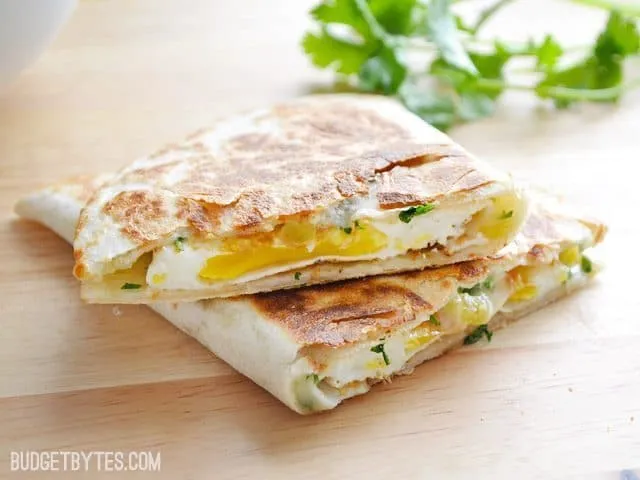 Green Chile Breakfast Quesadillas