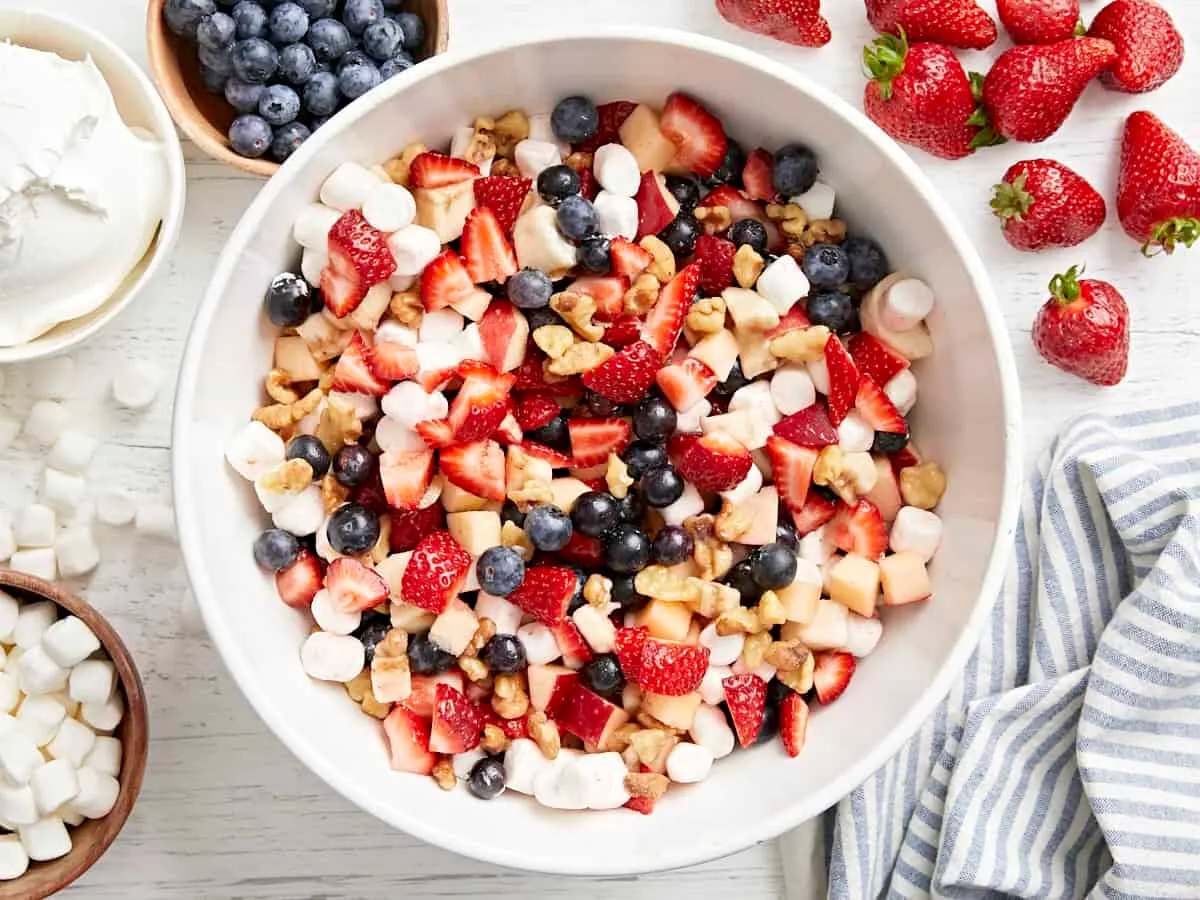 Red White and Blue Fruit Salad