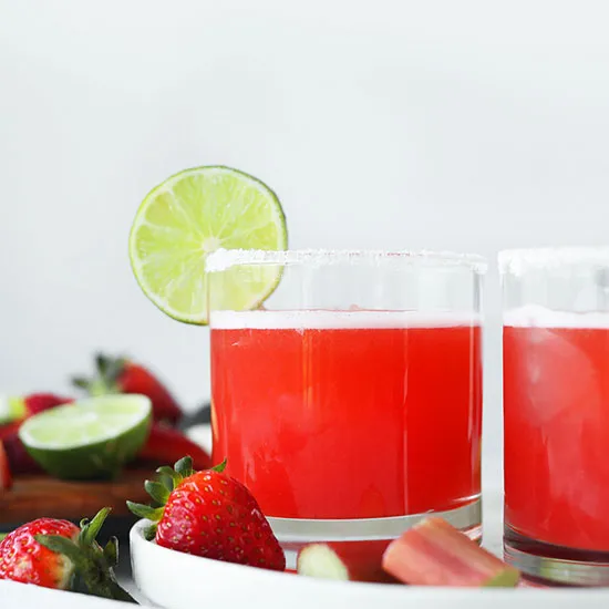 Rhubarb Strawberry Margaritas