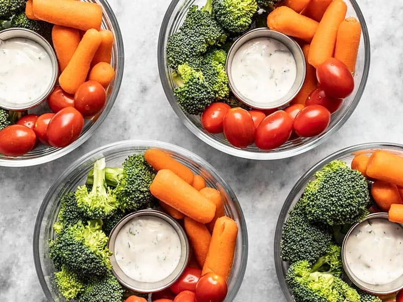 Meal Prep Vegetable Snack Packs