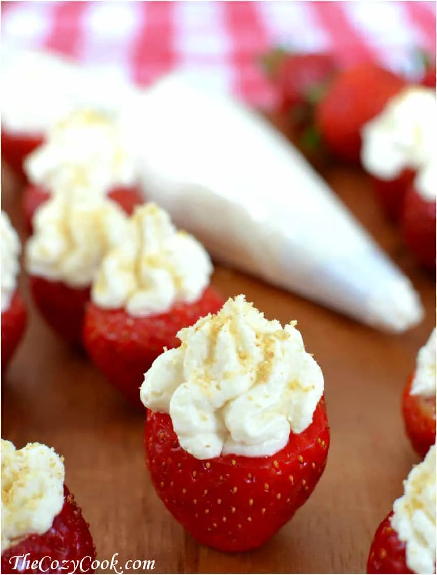 Cheesecake Stuffed Strawberries