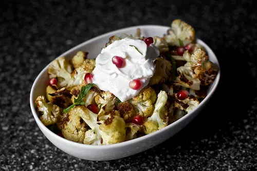 cumin seed roasted cauliflower with yogurt