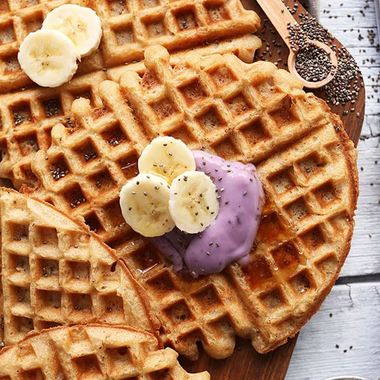 Coconut Yogurt Waffles (Vegan + GF)