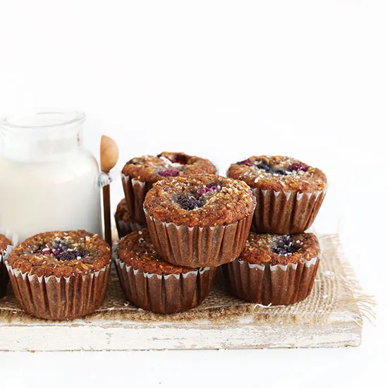One Bowl Berry Coconut Muffins (Vegan + GF)