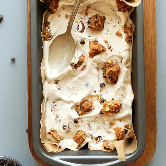 Vegan Peanut Butter Chocolate Chip Cookie Dough Ice Cream